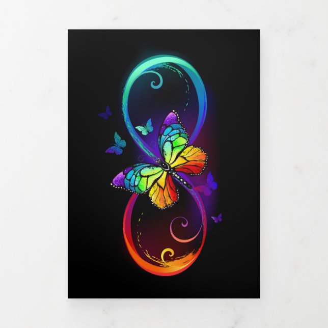 Programa Tríptico Infinidad vibrante con mariposa arco iris sobre ne (Foto de portada)