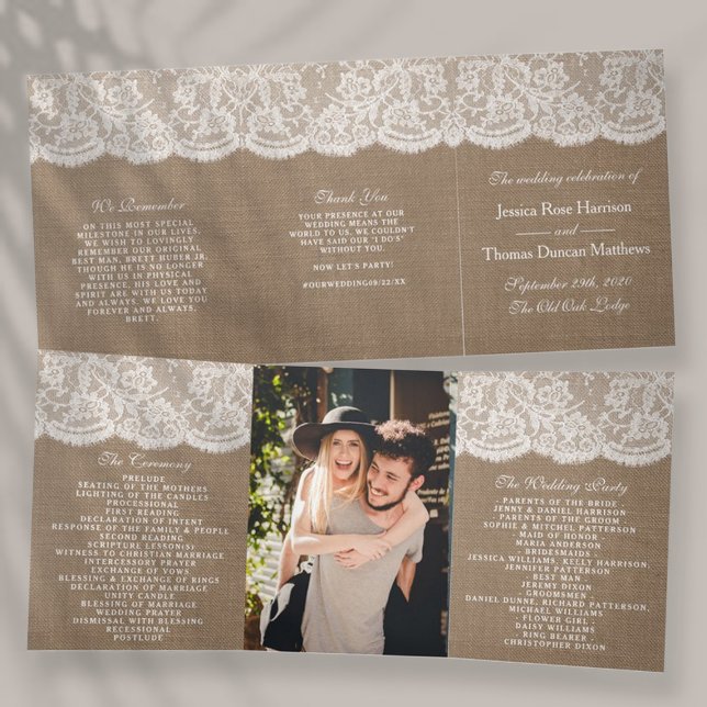 Programa Tríptico La colección de Bodas Burlap & Lace (Subido por el creador)