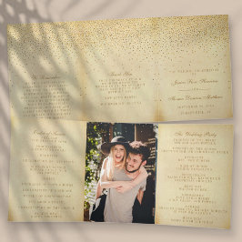 Programa Tríptico La colección de Bodas Glam Gold Confetti