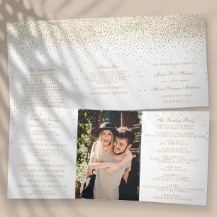 Programa Tríptico La colección de Bodas Glam Gold Confetti