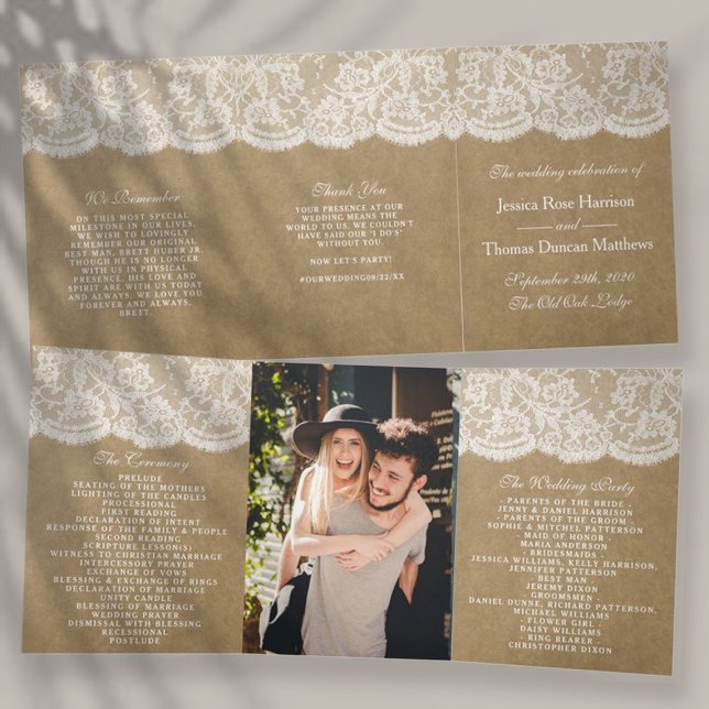 Programa Tríptico La colección de Bodas Kraft & Lace (Subido por el creador)