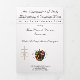 Programa Tríptico La Refined Catholic Boda Rosa Pálido