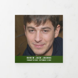 Programa Tríptico Lima verde oscura blanca personalizado del servici