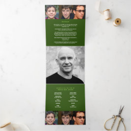 Programa Tríptico Lima verde oscura blanca personalizado del servici