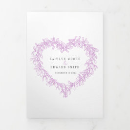 Programa Tríptico Matrimonio botánico púrpura de nubes de invierno