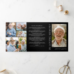 Programa Tríptico Memorial moderno de 9 fotos en memoria amorosa