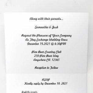 Programa Tríptico Micro weddding + Save the Date Combo triple