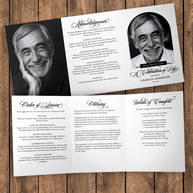 Programa Tríptico Moderna Celebración De Fotografía De Un Arco De Vi (Subido por el creador)