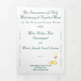 Programa Tríptico Nuptial Grace Catholic Wedding