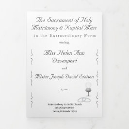 Programa Tríptico Nuptial Grace Catholic Wedding