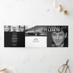 Programa Tríptico Paso de una leyenda Servicio funeral mono 12 foto