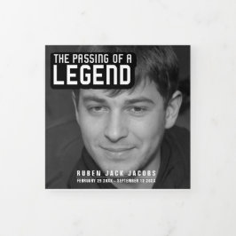 Programa Tríptico Paso de una leyenda Servicio funeral mono 12 foto