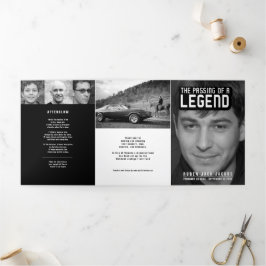 Programa Tríptico Paso de una leyenda Servicio funeral mono 12 foto