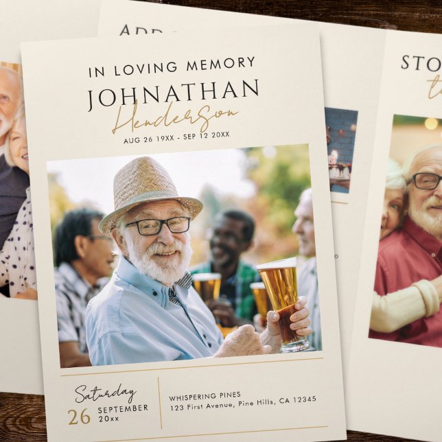 Programa Tríptico Printed Funeral Photo Collage Memorial (Subido por el creador)