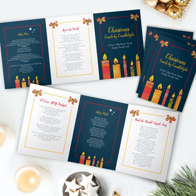Programa Tríptico villancicos de navidades con velas (Subido por el creador)