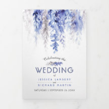 Vinos boda de acuarela gris azul invernal