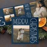 Programa Tríptico Vintage navidad estética marina personalizada azul<br><div class="desc">Celebra las vacaciones con un toque de elegancia intemporal usando nuestro programa Tri-Fold azul de la marina tradicional navideña. Diseñado para los amantes del encanto nostálgico de las tarjetas de Navidades retro, este tríplio de excelente factura presenta un elegante fondo azul marino adornado con una audaz tipografía retro. Personalízalo con...</div>
