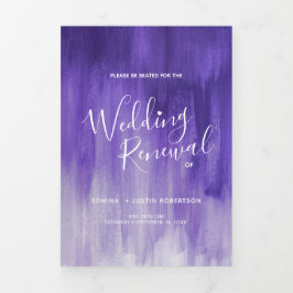 Programa Tríptico Wedding renewal ceremony purple abstract art Tri-F