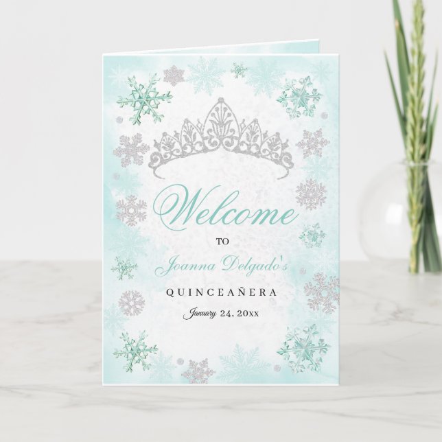 Programa Turquoise Winter Wonderland Quinceanera (Anverso)