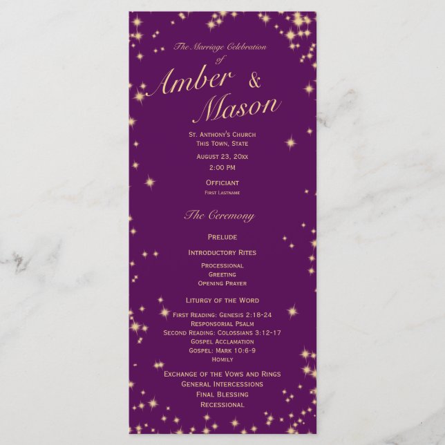 Programa Twinkle Stars Purple and Gold Sparkle (Anverso)