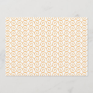 Programa un fondo blanco y naranja con remolinos