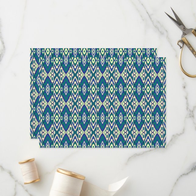 Programa un patrón azul y verde con fondo blanco (Anverso/Reverso In Situ)