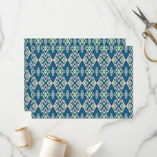 Programa un patrón azul y verde con fondo blanco