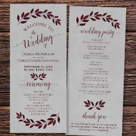 Programa Una acuarela ruidosa de Borgoña deja en Boda gris