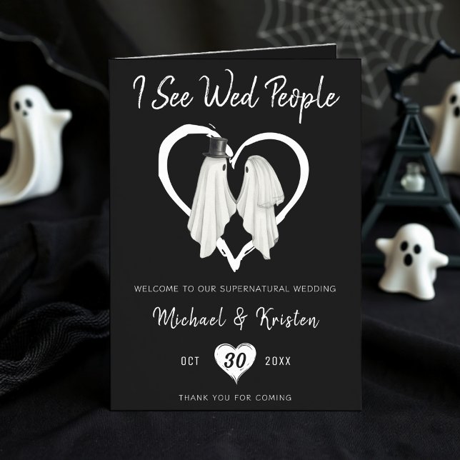 Programa Veo A Wed People Gótico Fantasma Boda Halloween (I See Wed People Gothic Ghost Halloween Wedding Program
)