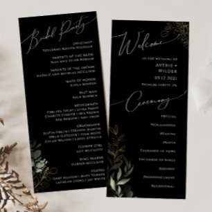 Programa Verdor caprichoso y oro   Boda negro