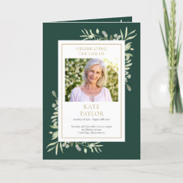 Programa Verdor Funeral Doblado Orden De Servicio