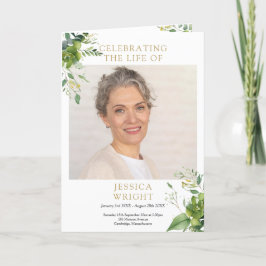 Programa Verdor Funeral Orden De Servicio Doblado