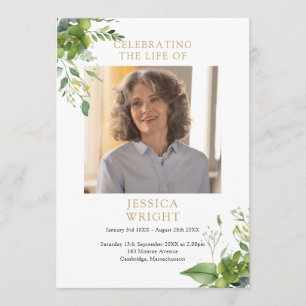 Programa Verdor Memorial Funeral Orden De Servicio