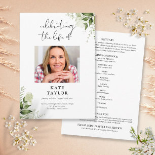 Programa Verdor Memorial Funeral Orden De Servicio