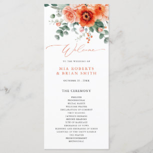 Programa Verona Sunset Bright Naranja Boda floral moderno