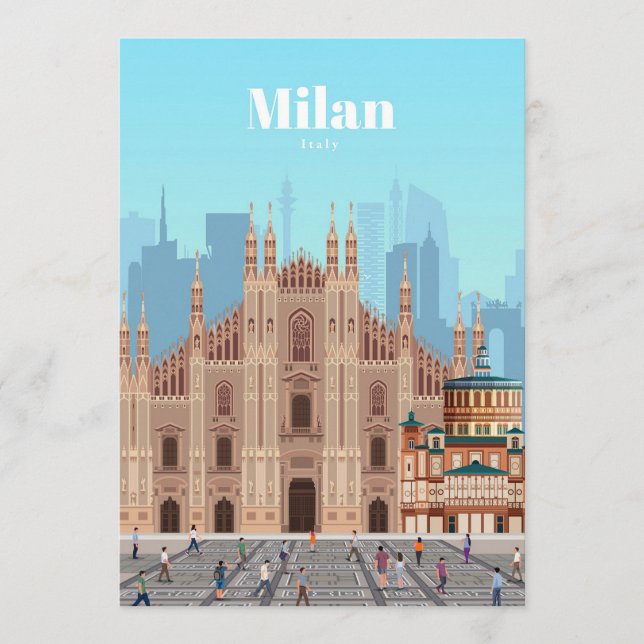 Programa Viaje de arte de viajes a Milán Italia (Anverso)