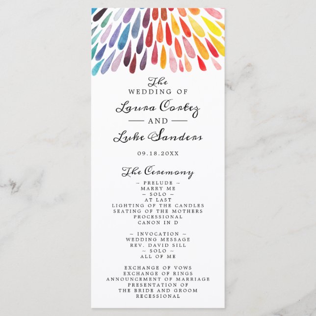 Programa Vibrante Boda arcoiris (Anverso)