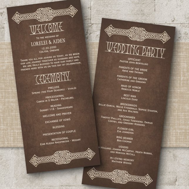 Programa Viking Celtic Gamer Wedding (Subido por el creador)