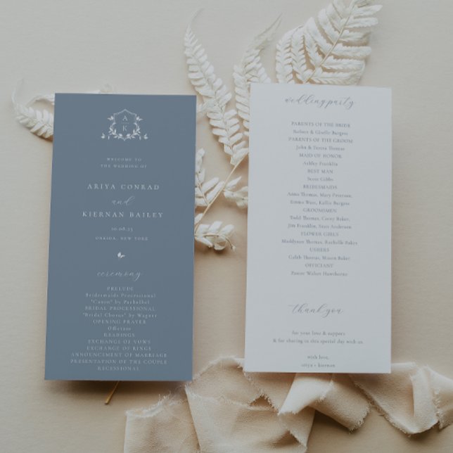 Programa Viñetas sin tiempo Monograma Escudo Dusty Azul (Subido por el creador)