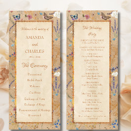 Programa Vintage Boho Butterfly Garden Wedding