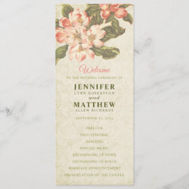 Programa Vintage de Boda en Flor de Apple