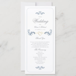 Programa Vintage Dusty Blue Wedding
