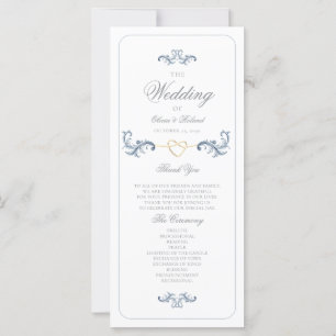 Programa Vintage Dusty Blue Wedding