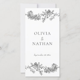 Programa Vintage Elegance Black & White Wedding