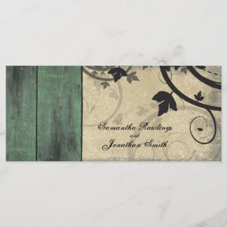 Programa Vintage Fall Wedding Church Program - Barn Board