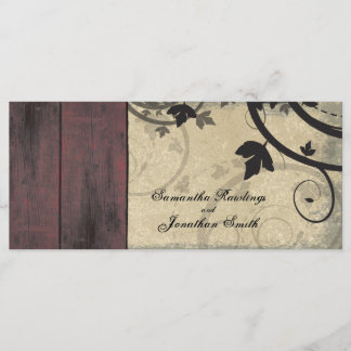 Programa Vintage Fall Wedding Church Program - Barn Board