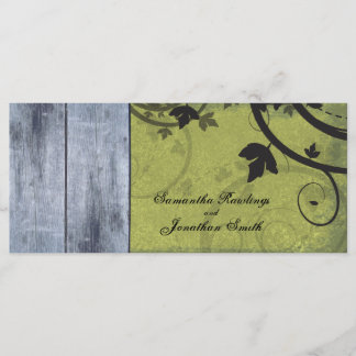 Programa Vintage Fall Wedding Church Program - Barn Board
