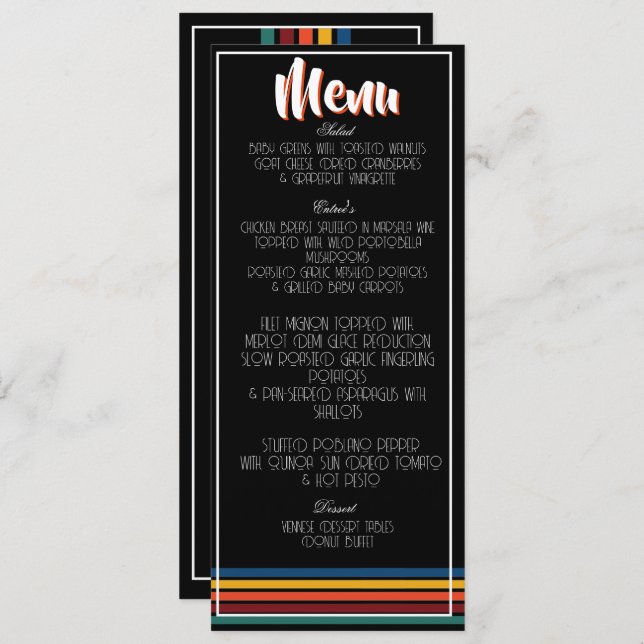 Programa Vintage Retro 50th Striped Fifty Birthday 1976 (Anverso / Reverso)