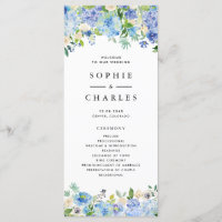 Watercolor Azul Hydrangea Boda de Garland Floral