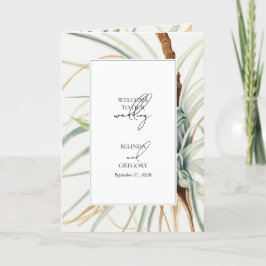 Programa Watercolor Boho Neutral Orden de servicio Boda